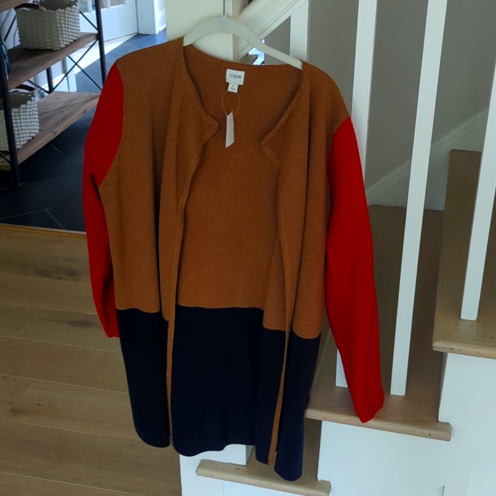 JCrew Color Block duster